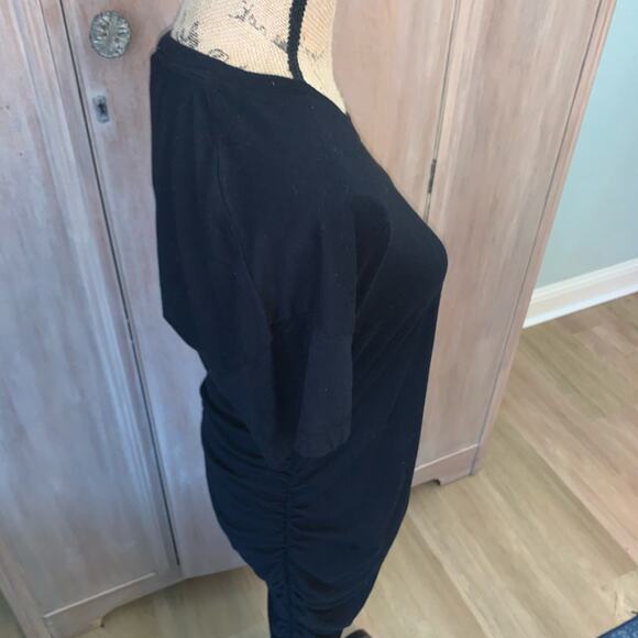 NWT Anthropologie Sundry Side Shirred Jersey Midi Dress black basic midi dress L - Picture 15 of 15